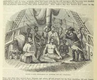 An illustration from Tales of Shipwrecks and Adventures at Sea: ... with celebrated voyages, amusing tales ... and ... anecdotes. Illustrated with ... engravings ... Edited by J. L. No. 1-59 (1846)