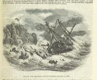 An illustration from Tales of Shipwrecks and Adventures at Sea: ... with celebrated voyages, amusing tales ... and ... anecdotes. Illustrated with ... engravings ... Edited by J. L. No. 1-59 (1846)