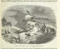 An illustration from Tales of Shipwrecks and Adventures at Sea: ... with celebrated voyages, amusing tales ... and ... anecdotes. Illustrated with ... engravings ... Edited by J. L. No. 1-59 (1846)
