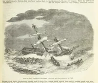An illustration from Tales of Shipwrecks and Adventures at Sea: ... with celebrated voyages, amusing tales ... and ... anecdotes. Illustrated with ... engravings ... Edited by J. L. No. 1-59 (1846)