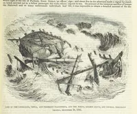 An illustration from Tales of Shipwrecks and Adventures at Sea: ... with celebrated voyages, amusing tales ... and ... anecdotes. Illustrated with ... engravings ... Edited by J. L. No. 1-59 (1846)