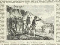 An illustration from Tales of Shipwrecks and Adventures at Sea: ... with celebrated voyages, amusing tales ... and ... anecdotes. Illustrated with ... engravings ... Edited by J. L. No. 1-59 (1846)