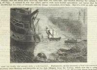 An illustration from Tales of Shipwrecks and Adventures at Sea: ... with celebrated voyages, amusing tales ... and ... anecdotes. Illustrated with ... engravings ... Edited by J. L. No. 1-59 (1846)