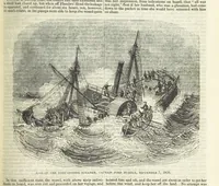 An illustration from Tales of Shipwrecks and Adventures at Sea: ... with celebrated voyages, amusing tales ... and ... anecdotes. Illustrated with ... engravings ... Edited by J. L. No. 1-59 (1846)