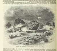 An illustration from Tales of Shipwrecks and Adventures at Sea: ... with celebrated voyages, amusing tales ... and ... anecdotes. Illustrated with ... engravings ... Edited by J. L. No. 1-59 (1846)