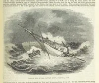 An illustration from Tales of Shipwrecks and Adventures at Sea: ... with celebrated voyages, amusing tales ... and ... anecdotes. Illustrated with ... engravings ... Edited by J. L. No. 1-59 (1846)