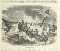An illustration from Tales of Shipwrecks and Adventures at Sea: ... with celebrated voyages, amusing tales ... and ... anecdotes. Illustrated with ... engravings ... Edited by J. L. No. 1-59 (1846)