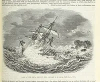 An illustration from Tales of Shipwrecks and Adventures at Sea: ... with celebrated voyages, amusing tales ... and ... anecdotes. Illustrated with ... engravings ... Edited by J. L. No. 1-59 (1846)
