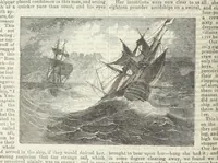 An illustration from Tales of Shipwrecks and Adventures at Sea: ... with celebrated voyages, amusing tales ... and ... anecdotes. Illustrated with ... engravings ... Edited by J. L. No. 1-59 (1846)
