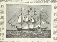 An illustration from Tales of Shipwrecks and Adventures at Sea: ... with celebrated voyages, amusing tales ... and ... anecdotes. Illustrated with ... engravings ... Edited by J. L. No. 1-59 (1846)