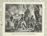 An illustration from Tales of Shipwrecks and Adventures at Sea: ... with celebrated voyages, amusing tales ... and ... anecdotes. Illustrated with ... engravings ... Edited by J. L. No. 1-59 (1846)