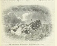 An illustration from Tales of Shipwrecks and Adventures at Sea: ... with celebrated voyages, amusing tales ... and ... anecdotes. Illustrated with ... engravings ... Edited by J. L. No. 1-59 (1846)