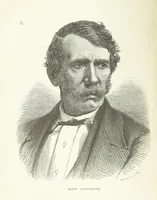 An illustration from Dernier Journal du docteur David Livingstone relatant des explorations et découvertes de 1866 à 1873, suivi du récit de ses derniers moments rédigé d'après le rapport de ... Chouma et Souzi par H. Waller. ... Ouvrage traduit de l'anglais ... par Mme. H. Loreau et contenant 60 gravures et 4 cartes (1876)