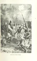 An illustration from Dernier Journal du docteur David Livingstone relatant des explorations et découvertes de 1866 à 1873, suivi du récit de ses derniers moments rédigé d'après le rapport de ... Chouma et Souzi par H. Waller. ... Ouvrage traduit de l'anglais ... par Mme. H. Loreau et contenant 60 gravures et 4 cartes (1876)