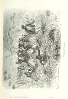 An illustration from Dernier Journal du docteur David Livingstone relatant des explorations et découvertes de 1866 à 1873, suivi du récit de ses derniers moments rédigé d'après le rapport de ... Chouma et Souzi par H. Waller. ... Ouvrage traduit de l'anglais ... par Mme. H. Loreau et contenant 60 gravures et 4 cartes (1876)