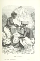 An illustration from Dernier Journal du docteur David Livingstone relatant des explorations et découvertes de 1866 à 1873, suivi du récit de ses derniers moments rédigé d'après le rapport de ... Chouma et Souzi par H. Waller. ... Ouvrage traduit de l'anglais ... par Mme. H. Loreau et contenant 60 gravures et 4 cartes (1876)