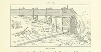 An illustration from Gold: its occurrence and extraction. Embracing the geographical and geological distribution ... of gold-bearing rocks; ... a bibliography of the subject; and a glossary of English and foreign technical terms ... With ... maps, etc (1882)