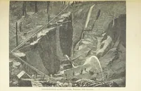 An illustration from Practical Gold-Mining: a comprehensive treatise on ... gold-bearing gravels, rocks and ores, and the methods by which the gold is extracted ... With ... plates, etc. [With a bibliography (1889)