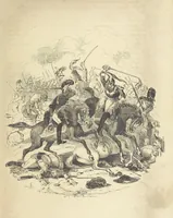 An illustration from Charles O'Malley, the Irish Dragoon. Edited by Harry Lorrequer; ... with illustrations by Phiz [i.e. H. K. Browne] (1841)