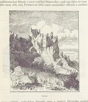 An illustration from A Vág és vidéke topographiai leirás, egyszersmind kalauz a Vág-völgyben utazók ... számára. ... 54 eredeti képpel. Kiadta L. Gy (1881)