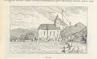 An illustration from A Vág és vidéke topographiai leirás, egyszersmind kalauz a Vág-völgyben utazók ... számára. ... 54 eredeti képpel. Kiadta L. Gy (1881)