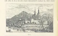 An illustration from A Vág és vidéke topographiai leirás, egyszersmind kalauz a Vág-völgyben utazók ... számára. ... 54 eredeti képpel. Kiadta L. Gy (1881)
