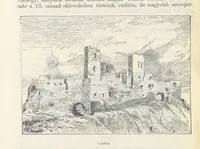 An illustration from A Vág és vidéke topographiai leirás, egyszersmind kalauz a Vág-völgyben utazók ... számára. ... 54 eredeti képpel. Kiadta L. Gy (1881)
