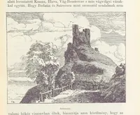 An illustration from A Vág és vidéke topographiai leirás, egyszersmind kalauz a Vág-völgyben utazók ... számára. ... 54 eredeti képpel. Kiadta L. Gy (1881)