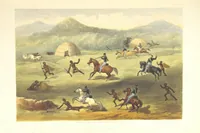 An illustration from Pen and pencil reminiscences of a campaign in South Africa ... Illustrated with ... colour-tinted lithographs (1861)