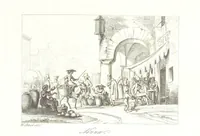 An illustration from C. Frommel's pittoreskes Italien. Nach dessen Original-Gemälden und Zeichnungen. Die Scenen aus dem Volksleben nach Zeichnungen von Catel, Gail, Goetzloff, Mosbrugger, Weller, Pinelli, etc. In Stahl gestochen von C. Frommel und H. Winkler. Text für Ober-Italien von W. von Lüdemann, Unter-Italien von C. Witte, etc (1840)