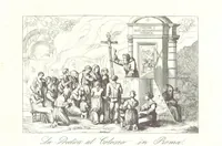 An illustration from C. Frommel's pittoreskes Italien. Nach dessen Original-Gemälden und Zeichnungen. Die Scenen aus dem Volksleben nach Zeichnungen von Catel, Gail, Goetzloff, Mosbrugger, Weller, Pinelli, etc. In Stahl gestochen von C. Frommel und H. Winkler. Text für Ober-Italien von W. von Lüdemann, Unter-Italien von C. Witte, etc (1840)