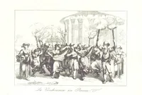 An illustration from C. Frommel's pittoreskes Italien. Nach dessen Original-Gemälden und Zeichnungen. Die Scenen aus dem Volksleben nach Zeichnungen von Catel, Gail, Goetzloff, Mosbrugger, Weller, Pinelli, etc. In Stahl gestochen von C. Frommel und H. Winkler. Text für Ober-Italien von W. von Lüdemann, Unter-Italien von C. Witte, etc (1840)