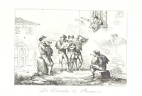 An illustration from C. Frommel's pittoreskes Italien. Nach dessen Original-Gemälden und Zeichnungen. Die Scenen aus dem Volksleben nach Zeichnungen von Catel, Gail, Goetzloff, Mosbrugger, Weller, Pinelli, etc. In Stahl gestochen von C. Frommel und H. Winkler. Text für Ober-Italien von W. von Lüdemann, Unter-Italien von C. Witte, etc (1840)