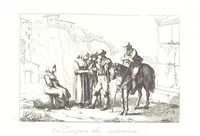 An illustration from C. Frommel's pittoreskes Italien. Nach dessen Original-Gemälden und Zeichnungen. Die Scenen aus dem Volksleben nach Zeichnungen von Catel, Gail, Goetzloff, Mosbrugger, Weller, Pinelli, etc. In Stahl gestochen von C. Frommel und H. Winkler. Text für Ober-Italien von W. von Lüdemann, Unter-Italien von C. Witte, etc (1840)
