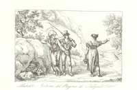 An illustration from C. Frommel's pittoreskes Italien. Nach dessen Original-Gemälden und Zeichnungen. Die Scenen aus dem Volksleben nach Zeichnungen von Catel, Gail, Goetzloff, Mosbrugger, Weller, Pinelli, etc. In Stahl gestochen von C. Frommel und H. Winkler. Text für Ober-Italien von W. von Lüdemann, Unter-Italien von C. Witte, etc (1840)