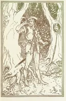 An illustration from A Book of Old English Ballads. With an accompaniment of decorative drawings by G. W. Edwards, and an introduction by H. W. Mabie (1896)