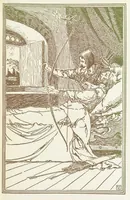 An illustration from A Book of Old English Ballads. With an accompaniment of decorative drawings by G. W. Edwards, and an introduction by H. W. Mabie (1896)