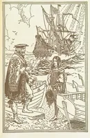 An illustration from A Book of Old English Ballads. With an accompaniment of decorative drawings by G. W. Edwards, and an introduction by H. W. Mabie (1896)