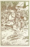 An illustration from A Book of Old English Ballads. With an accompaniment of decorative drawings by G. W. Edwards, and an introduction by H. W. Mabie (1896)