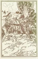 An illustration from A Book of Old English Ballads. With an accompaniment of decorative drawings by G. W. Edwards, and an introduction by H. W. Mabie (1896)