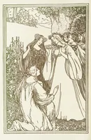 An illustration from A Book of Old English Ballads. With an accompaniment of decorative drawings by G. W. Edwards, and an introduction by H. W. Mabie (1896)