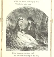 An illustration from The home affections pourtrayed by the poets. Selected and edited by Charles Mackay. Illustrated with ... engravings ... by eminent artists, and engraved by the Brothers Dalziel (1883)