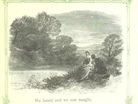 An illustration from The home affections pourtrayed by the poets. Selected and edited by Charles Mackay. Illustrated with ... engravings ... by eminent artists, and engraved by the Brothers Dalziel (1883)