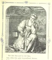 An illustration from The home affections pourtrayed by the poets. Selected and edited by Charles Mackay. Illustrated with ... engravings ... by eminent artists, and engraved by the Brothers Dalziel (1883)
