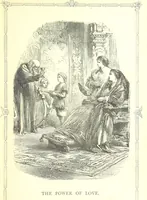 An illustration from The home affections pourtrayed by the poets. Selected and edited by Charles Mackay. Illustrated with ... engravings ... by eminent artists, and engraved by the Brothers Dalziel (1883)