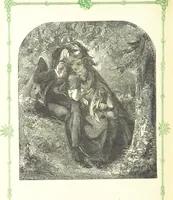 An illustration from The home affections pourtrayed by the poets. Selected and edited by Charles Mackay. Illustrated with ... engravings ... by eminent artists, and engraved by the Brothers Dalziel (1883)