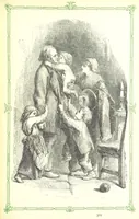 An illustration from The home affections pourtrayed by the poets. Selected and edited by Charles Mackay. Illustrated with ... engravings ... by eminent artists, and engraved by the Brothers Dalziel (1883)