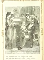 An illustration from The home affections pourtrayed by the poets. Selected and edited by Charles Mackay. Illustrated with ... engravings ... by eminent artists, and engraved by the Brothers Dalziel (1883)