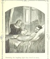 An illustration from The home affections pourtrayed by the poets. Selected and edited by Charles Mackay. Illustrated with ... engravings ... by eminent artists, and engraved by the Brothers Dalziel (1883)
