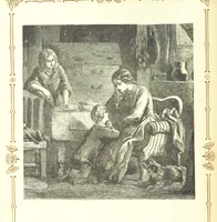 An illustration from The home affections pourtrayed by the poets. Selected and edited by Charles Mackay. Illustrated with ... engravings ... by eminent artists, and engraved by the Brothers Dalziel (1883)